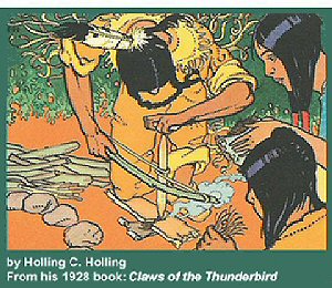 Making Fire by Holling C. Holling from his 1928 book Claws of the Thunderbird
