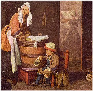 The Laundress by Chardin