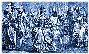 Etching of dancers