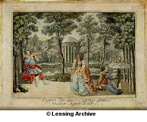 1793 engraving of scene from the Magic Flute