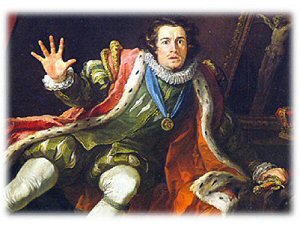 Shakespearean actor David Garrick as Richard III